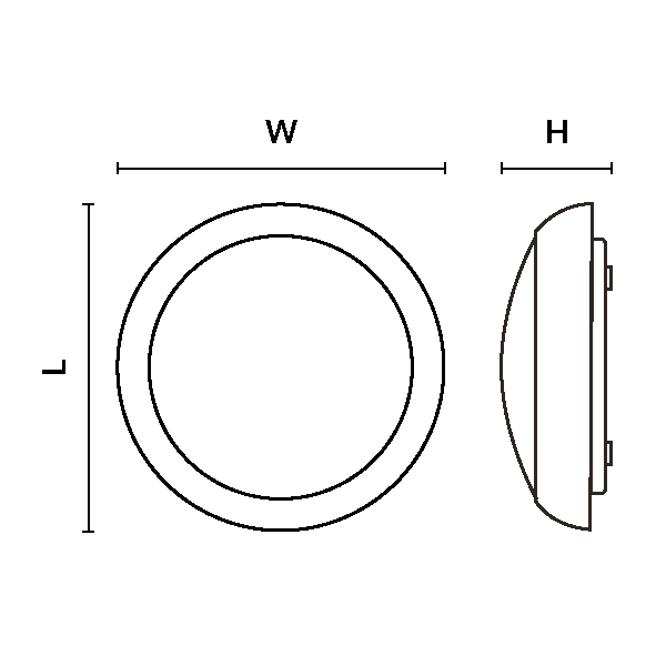 Ridgegate Bulkhead 8W/10W/14W 3CCT White Plug & Play